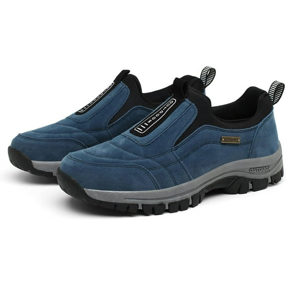 Men's Suede Slip On Waterproof Anti-Slip Lightweight Orthopedic Loafers Casual Fashion Breathable Low-top Safety Sneakers Comfortable Walking Boat Shoe