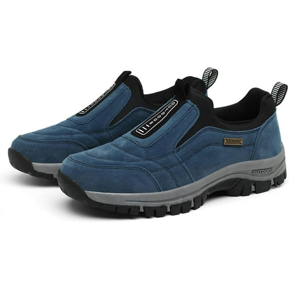 Men's Suede Slip On Waterproof Anti-Slip Lightweight Orthopedic Loafers Casual Fashion Breathable Low-top Safety Sneakers Comfortable Walking Boat Shoe
