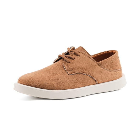 Men's Suede Texture Lace-Up Flat Bottom Daily Casual Shoes