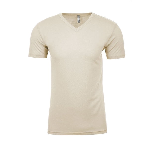 Men's Sueded V-Neck T-Shirt - NATURAL - S