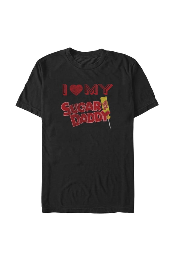 Men's Sugar Daddy I Love My Sugar Daddy  Graphic Tee Black Large