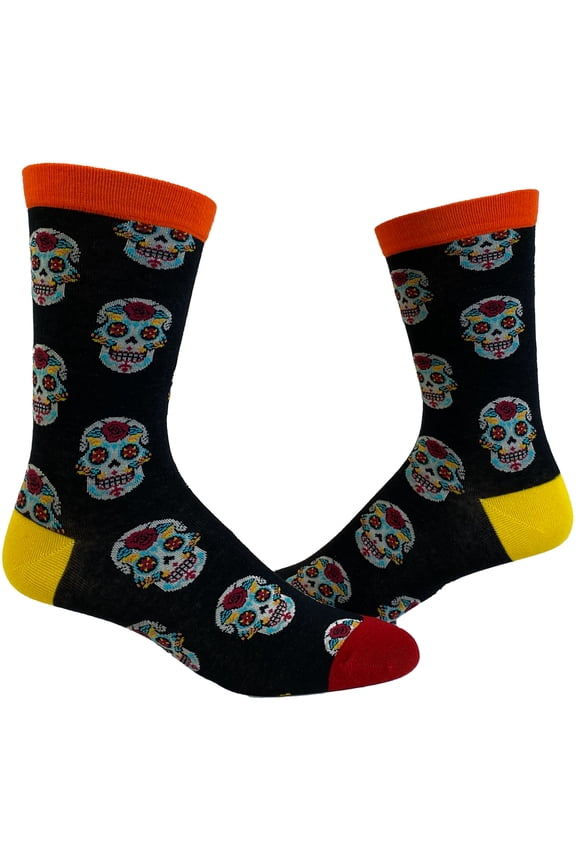Men's Sugar Skull Socks Funny Day of The Day Mexico Graphic Novelty Footwear