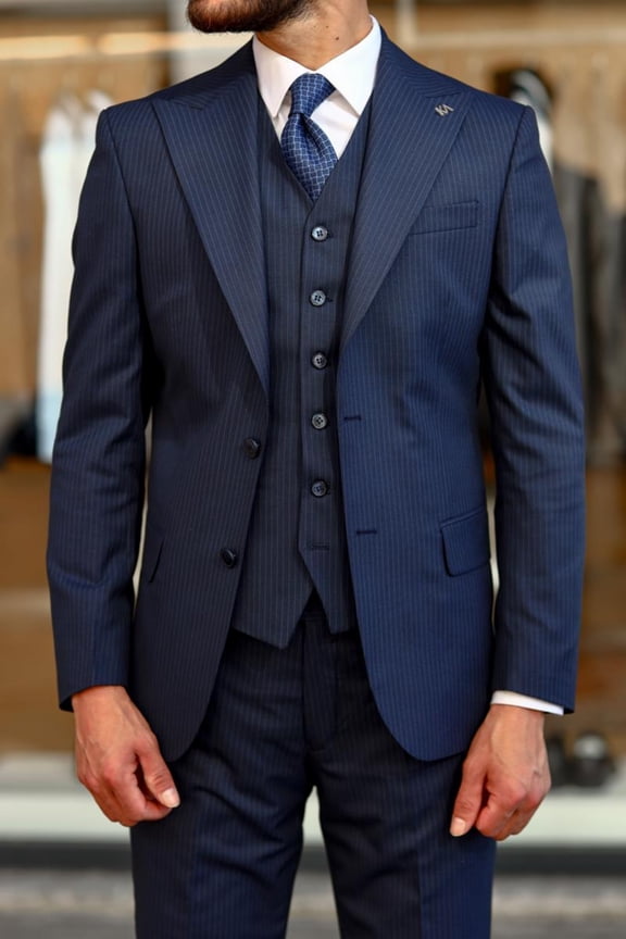 Men's Suit, 100% Handmade Elegance Smoked Slim Fit Suit with Vest