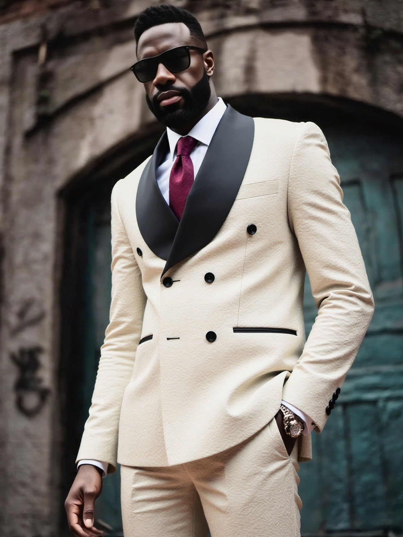long coat wedding dress men Men's Black Tweed Long Overcoat