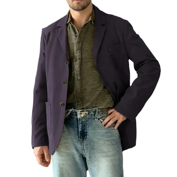 Men's Suit Blazer Formal Single Breasted British-Style Fashion Suit Coat Formal Casual Cowboy Country Club Coat Bussiness Coat Office Suit Workwear