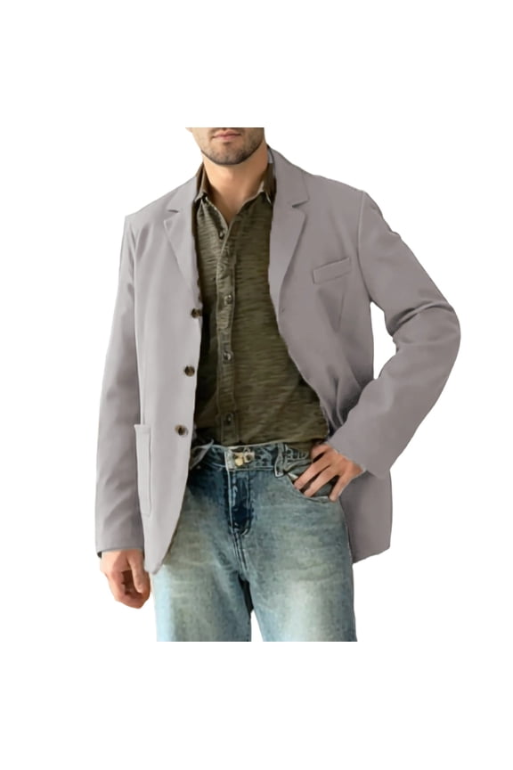 Men's Suit Blazer Formal Single Breasted British-Style Fashion Suit Coat Formal Casual Cowboy Country Club Coat Bussiness Coat Office Suit Workwear