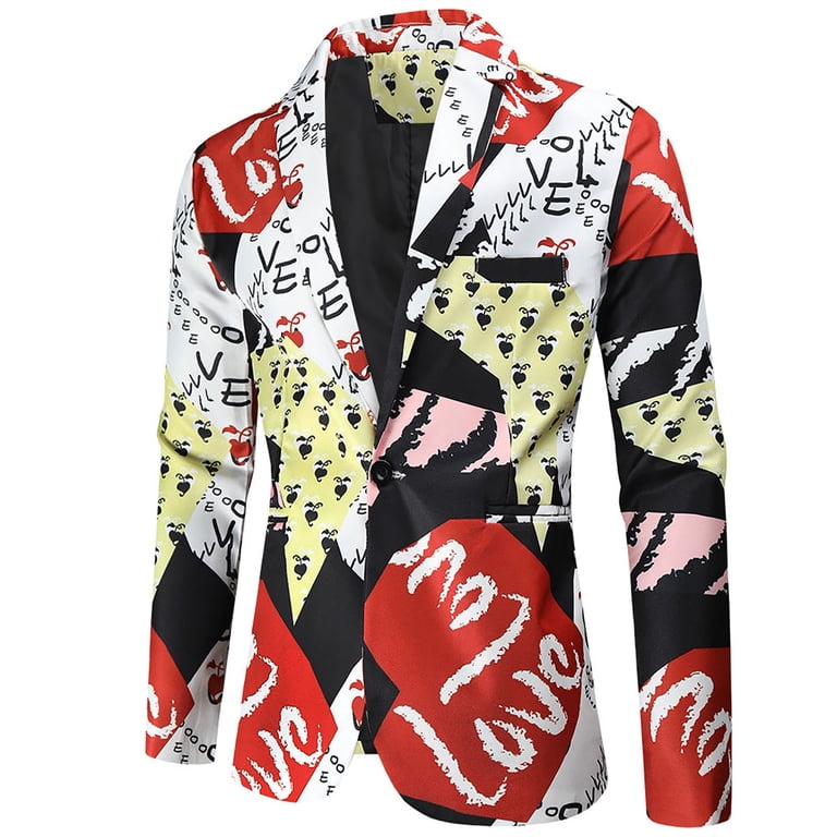 Men's Suit Coats Blazer Performance Dress Jackets Valentine's Day