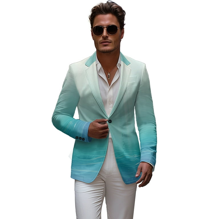 Men's Suit One Button Slim Party Dress Gradient Colour Spring