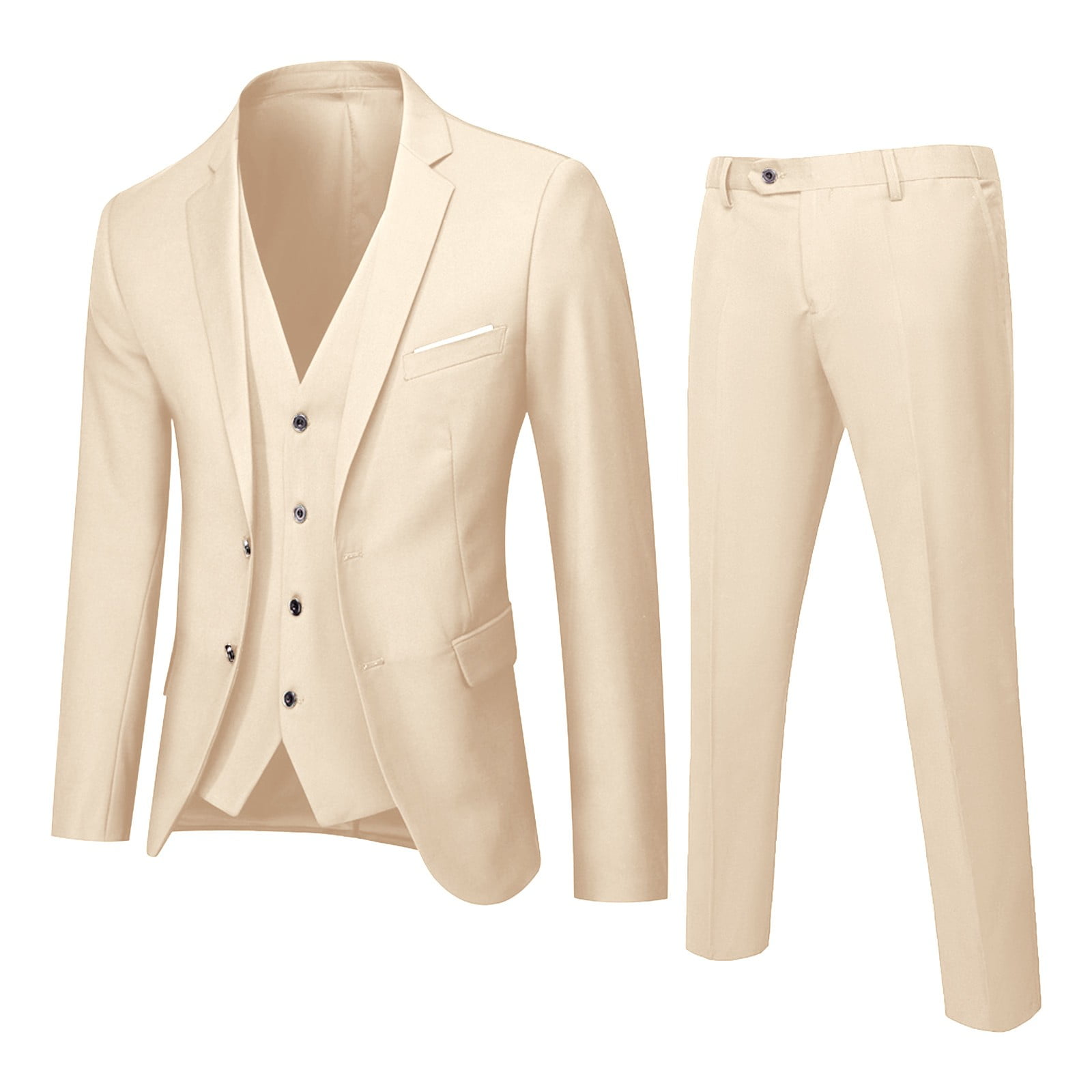 Men s Suit Slim 3 Piece Suit Business Wedding Party Jacket Vest