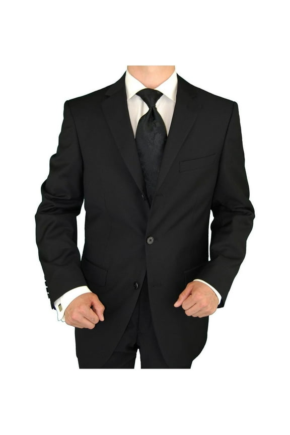 Men's Suit Three Button Jacket Side Vents Pleated Pants