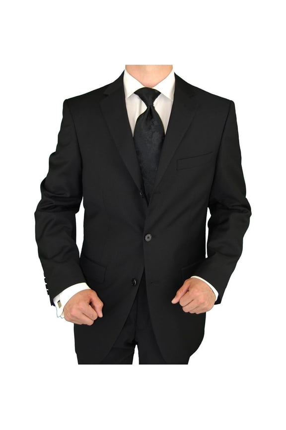 Men's Suit Three Button Jacket Side Vents Pleated Pants
