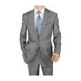 thumbnail image 1 of Men's Suit Two Button Jacket Flat Front Pants Stripe, 1 of 4