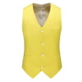 thumbnail image 1 of Men's Suit Vest Business Formal Dress Waistcoat with 3 Pockets Slim Fit Button V Neck Tuxedo Vests, 1 of 3