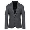 thumbnail image 1 of Men's Suits Casual Slim Single Button Blazers Lapel Collar Pocket Suit Coat Elegant Soft Tops, 1 of 7