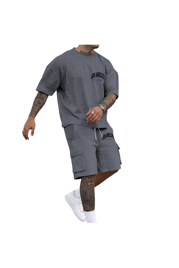 Men's Suits Casual Summer Lightweight Print And Pants Set For Daily Wear Comfortable Machine Washable