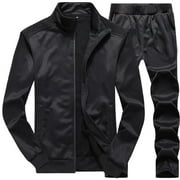 Men's Suits Casual Track Full Zip Running Jogging Sports Jacket and Pants Sets