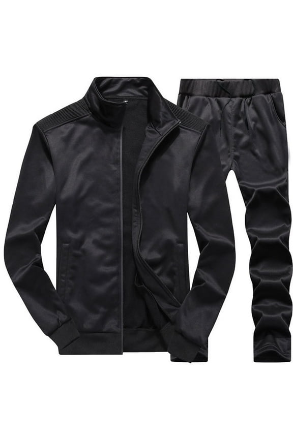 Men's Suits Casual Track Full Zip Running Jogging Sports Jacket and Pants Suits