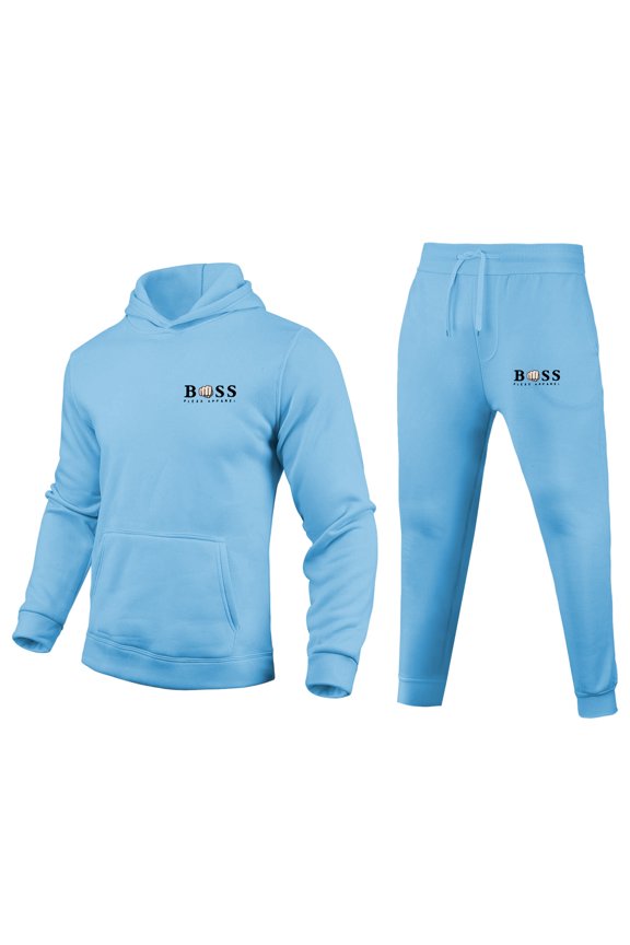 Men's Suits Fashion Hoodie Letter Print Design Casual Sportswear Sweatshirt for Everyday Wear