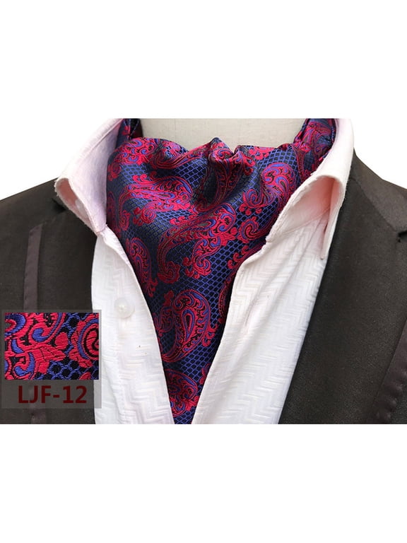 Men's Suits Paisley Floral Cravat Ascot Necktie Wedding Party Formal Tie