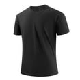 thumbnail image 1 of Men's Summer Athletic T Shirts Casual Cooling Ice Drying Quick Short Sleeve Tops Lightweight Plus Size Workout Tees Black XL, 1 of 7