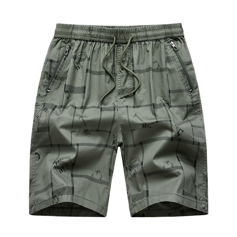 Men s Summer Beach Shorts Big and Tall Slim Fit Classical Sweat Lounge Cotton Stretch Lightweight Elastic Waist Drawstring Bermuda Golf Loose Fit with Multi Pocket Trendy Shorts Walmart
