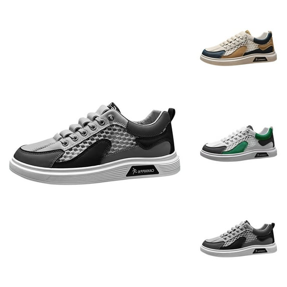 Men's Summer Breathable Mesh Casual Shoes Fashion Hollow Soft Soled Sneakers Tall Shoes For Men