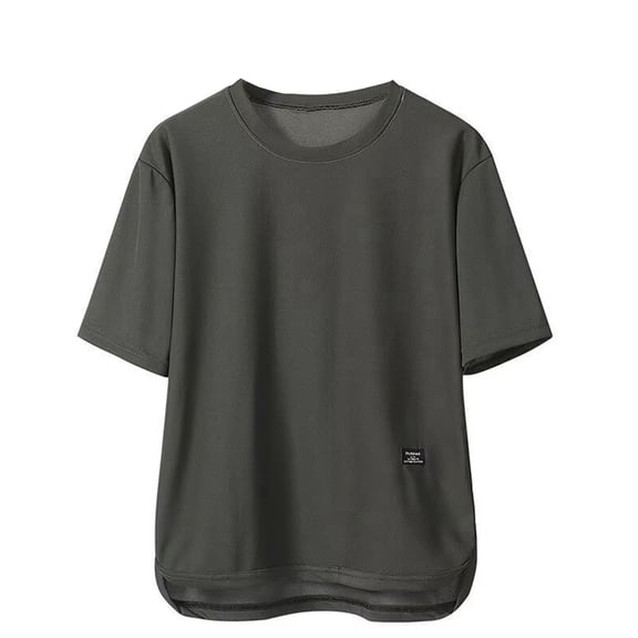 Men's Summer Breathable Short Sleeve T Shirt With Hidden Pockets Casual Loose Fit Round Neck Tee For Big Sizes Men's Workout Shirts Big And Tall Mens T Shirts V Neck T Shirts Men Heavy T Shirts for