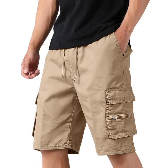 Men's Summer Cargo Shorts Breathable Fabric Ideal for Outdoor Adventures Brown 3XL