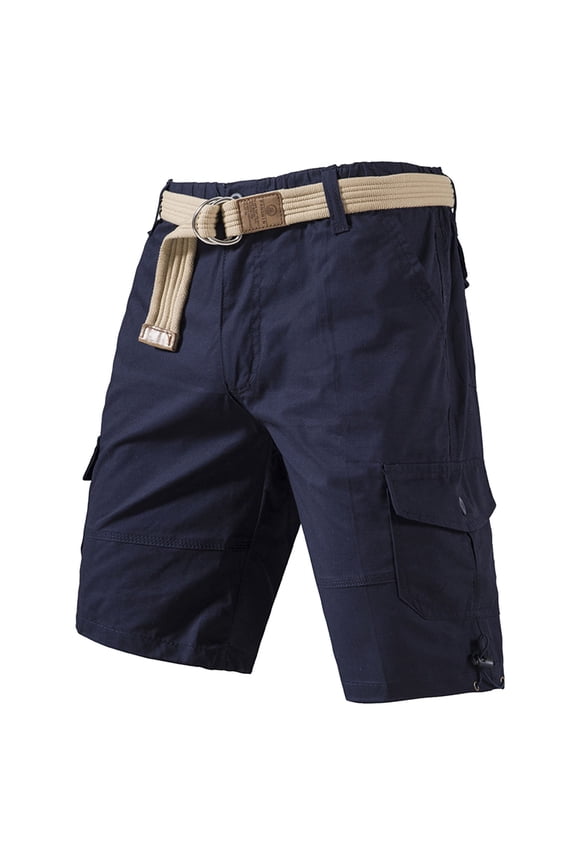 Men's Summer Cargo Shorts - Straight Sports Shorts, Polyester Material, Easy to Match with T-Shirts, Sizes M-XXXXL