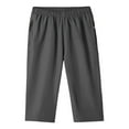 thumbnail image 1 of Men's Summer Casual Cropped Trousers Lightweight Breathable Elastic Loose Fit Comfortable Stretchy Daily Wear, 1 of 3