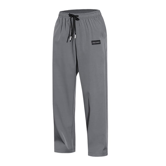 Men's Summer Casual Lace Up Pocket Solid Color Pants