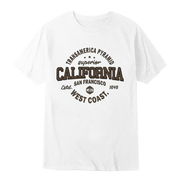 Men's Summer Casual Letter Print Short Sleeve T Shirt Polyester & Spandex Lightweight Breathable Multiple Sizes