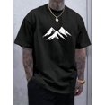 thumbnail image 1 of Men's Summer Casual Minimalist Mountain Print Short Sleeve T-Shirt S-5XL SIZE, 1 of 6