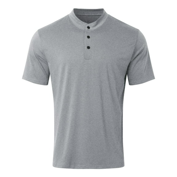 Men's Summer Casual Polo Shirt - Zippered Pocket Sport Poloshirt with Breathable Fabric