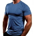 thumbnail image 1 of Men's Summer Casual Short Sleeve T-Shirt Breathable Round Neck Tee for Home Workout Sports Comfort Fit, 1 of 8