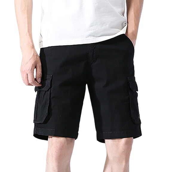 Men's Summer Casual Shorts - Solid Color Comfortable for Everyday & Outdoor