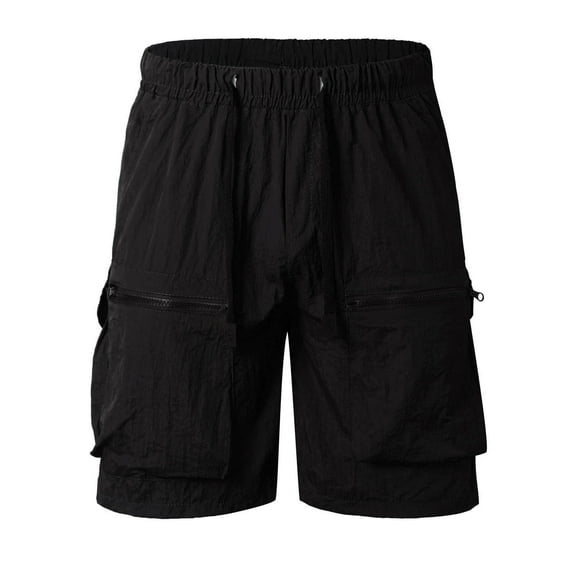 Men's Summer Casual Shorts Thin Lightweight Breathable Loose Fit Straight Leg Cargo Pants for Outdoor Sports and Daily Wear