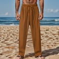 thumbnail image 1 of Men's Summer Casual Trousers Loose Fit Everyday Comfort Lightweight Breathable Long Pants for Daily Leisure Wear Men's Comfortable Lightweight Hiking Pants Kids Pull On Sweatpants, 1 of 5