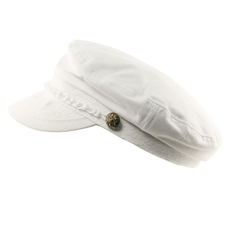 Men s Summer Cotton Greek Fisherman Sailor Fiddler Driver Hat Flat