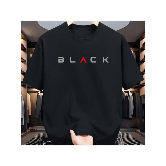 Men's Summer Cotton T-Shirt - Comfortable & Stylish Crew Neck with Unique Print Design, Perfect for Casual Wear