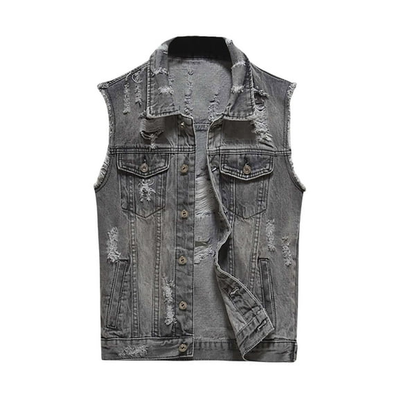 Men's Summer Cowboy Style Sleeveless Vest Casual Outdoor Style Vest Jacket puffer jacket men