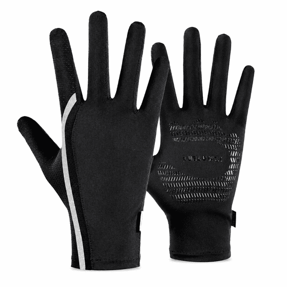 Men's Summer Cycling Gloves, UPF 50+ UV Protection Quick-Dry Ice Silk Breathable Bicycle Bike Gloves for Outdoor Riding Sports