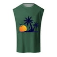 Men's Summer Fashion Coconut Sunset Vest Design Wind Vest Bulk T Shirts