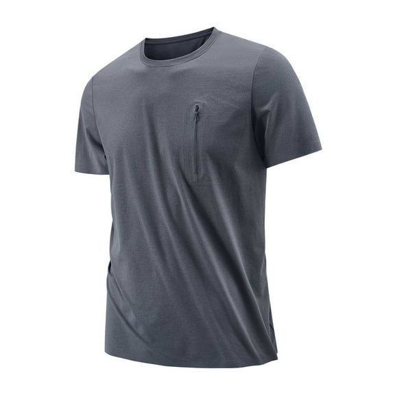 Men's Summer Fashion Ice Silk T-Shirt Round Neck Breathable Comfortable Casual Tee for Daily Wear Mens Basic Tee Shirts Summer Vintage T Shirts