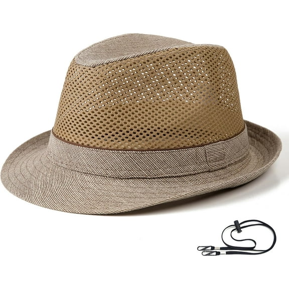 Men's Summer Fedora Hats - Breathable Short Brim Outdoor Hat