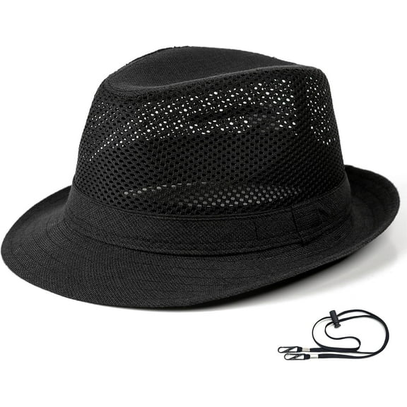 Men's Summer Fedora Hats - Breathable Short Brim Outdoor Hat