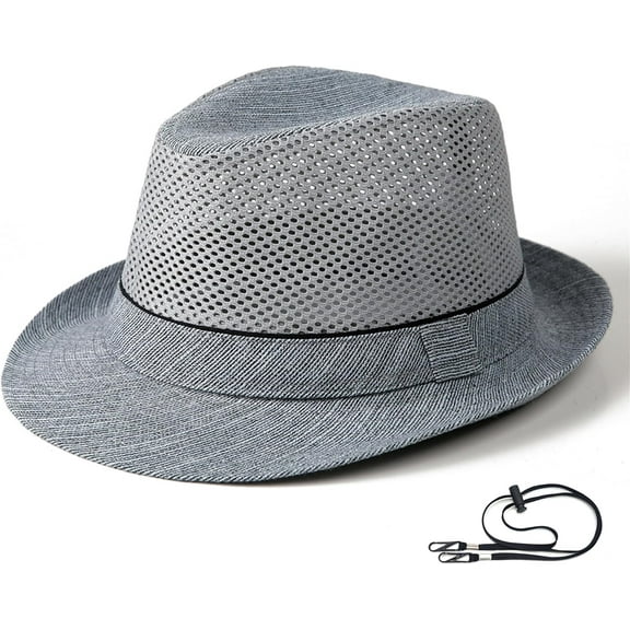 Men's Summer Fedora Hats - Breathable Short Brim Outdoor Hat