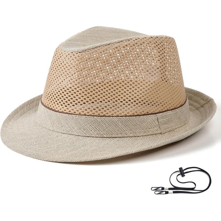 Men's Summer Fedora Hats - Breathable Short Brim Outdoor Hat