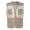thumbnail image 1 of Men's Summer Fishing Photography Vest - Polyester Multi-Pocket Outdoor Gear - Solid Color, Spring/Summer Casual - XL-XXXXXL Sizes, 1 of 5
