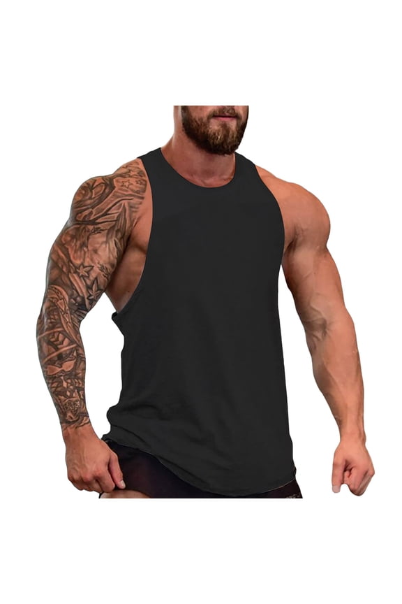 Men's Summer Fitness Broad Shoulder Casual Loose Running Sleeveless Athletic Workout Vest Top for Activewear and Daily Comfort Mens Muscle Gym Tank Top Breathable Sleeveless Shirts for Active Men